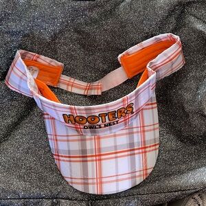 HOOTERS Orange Sun Visor Authorized Owls Nest Logo Adjustable Size cap